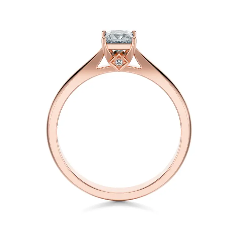 Pierścionek z różowego złota z diamentami AJPZ_080